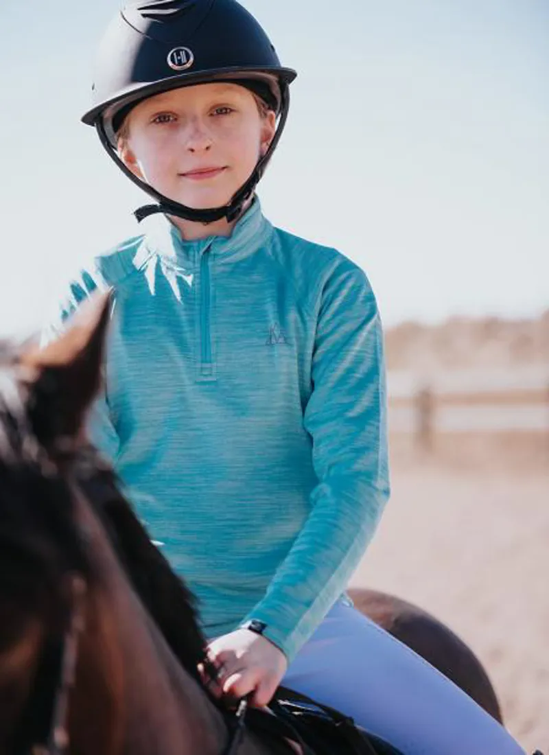Mountain Horse Junior Tate Tech Fleece - Aqua Blue